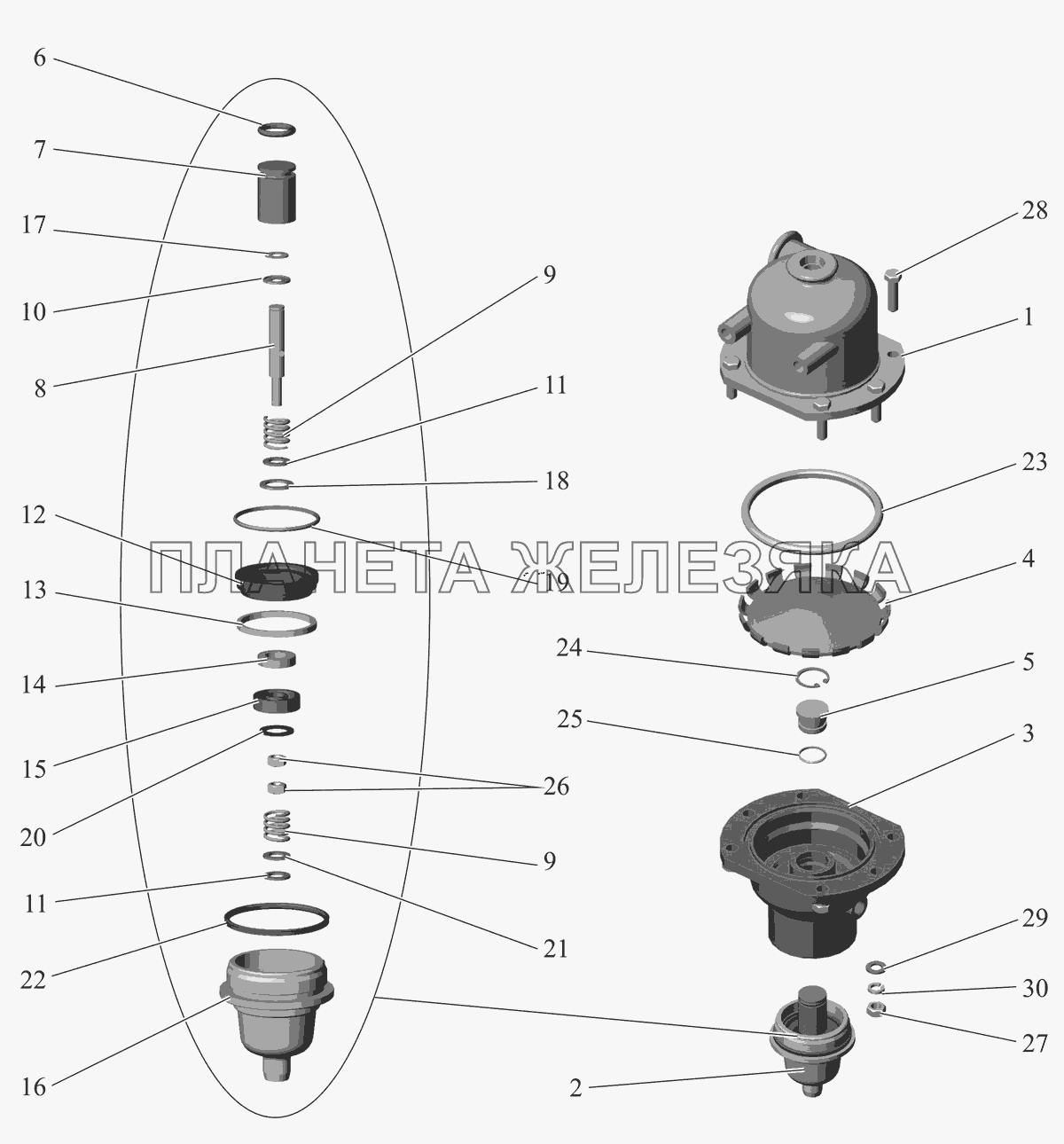 Влагомаслоотделитель 103-3511110-10 МАЗ-152 (2011)